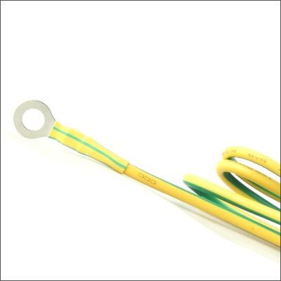 黄色/緑色のストライプ付き薄壁型交叉結合ポリオレフィン熱縮小管