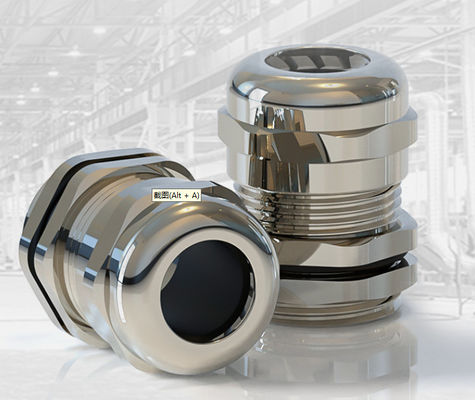 M8X1 (((2-4) ニッケル付銅ケーブル腺 IP68 防水接続器