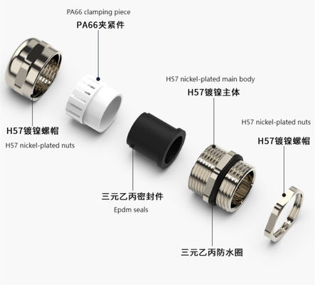 ニッケル付き銅ケーブル 結腸 IP68 防水接続器